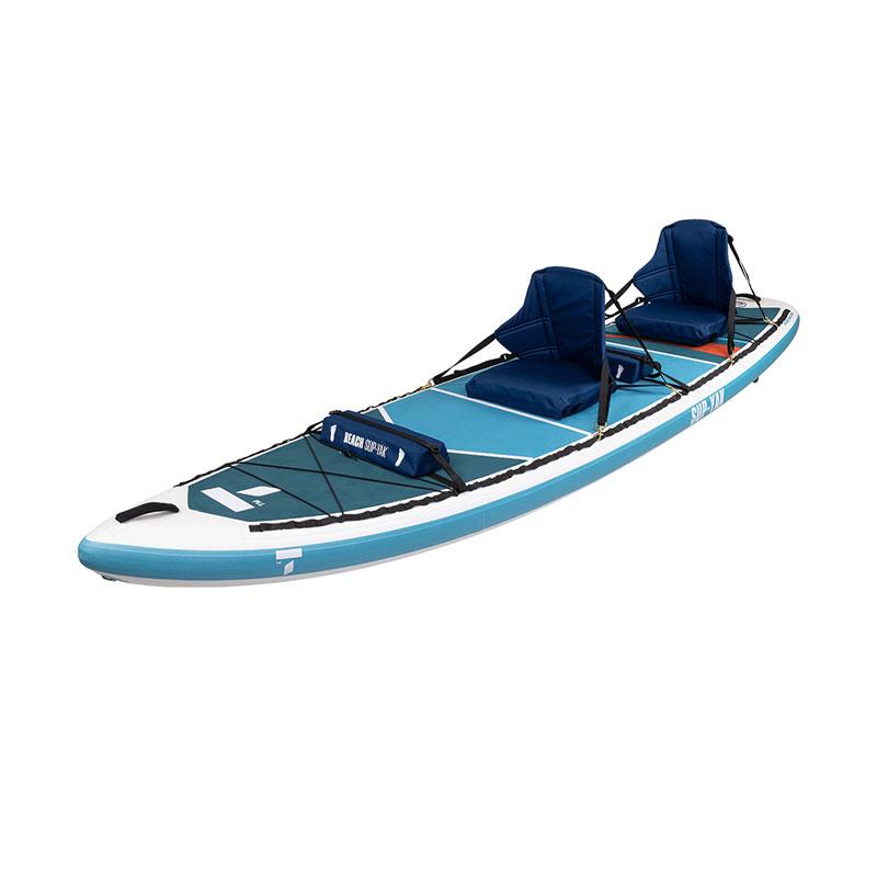 Pagaie Hybride Brunelli 2-en-1 – Carbone Et Bambou, 4 Pièces, Réglable 180-220 Cm, Pour Kayak Et SUP, Env. 850g