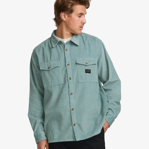 Billabong Bong Days cord skjorte washed blue