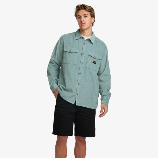 Billabong Bong Days cord skjorte washed blue