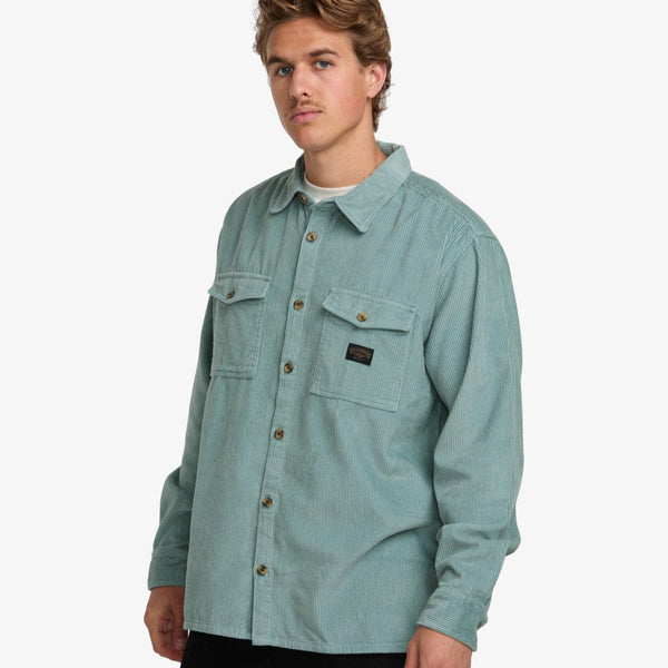 Billabong Bong Days cord skjorte washed blue