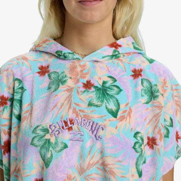 Billabong dame Poncho Hodded Coastal Blue