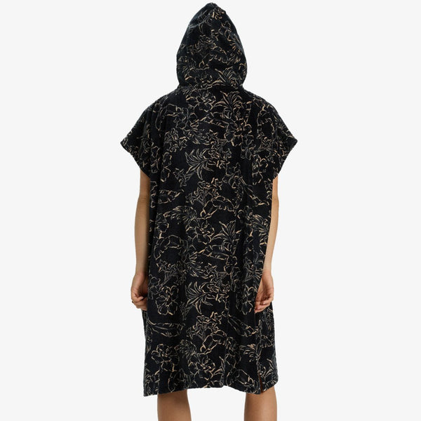 Billabong dame Poncho Hodded Black Pepple