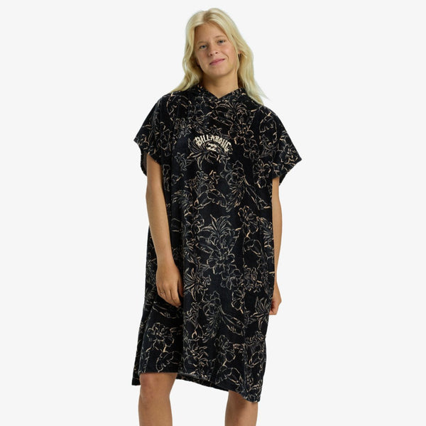 Billabong dame Poncho Hodded Black Pepple
