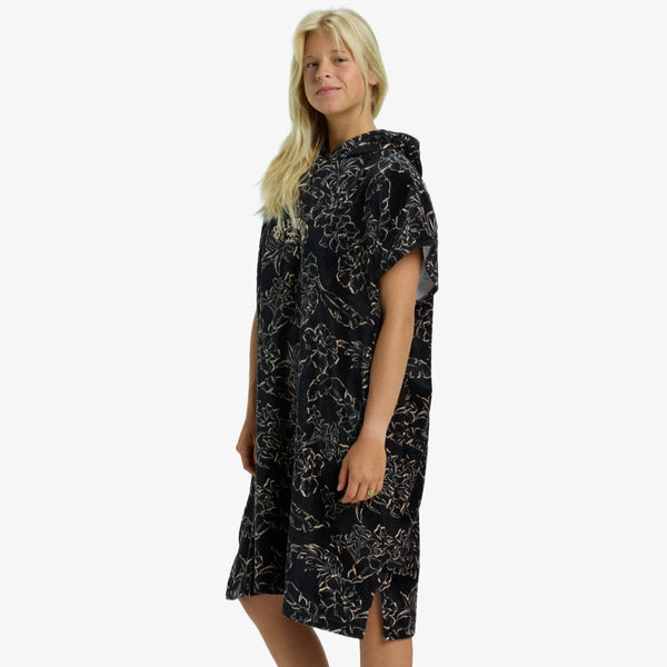 Billabong dame Poncho Hodded Black Pepple