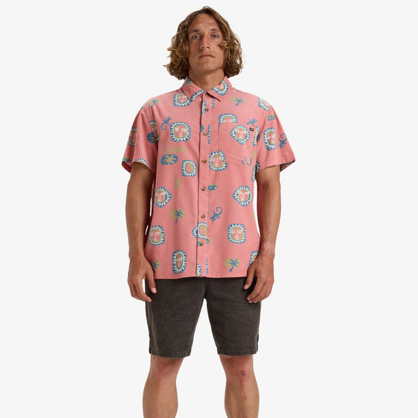 Billabong Solona Cord SS skjorte dusty pink