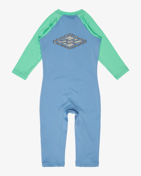 Billabong Toddler Waves Rash One Piece - Sky Blue