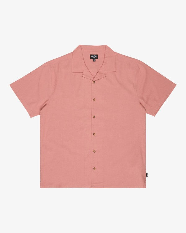 Billabong Vacay Linen SS Skjorte - Dusty Rose