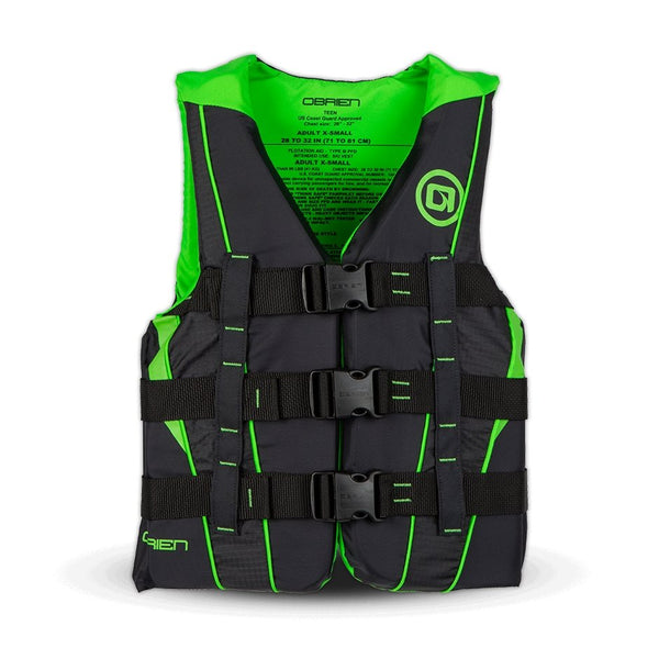 O’Brien Vannsportvest Ungdom - Nylon Grønn - 40 +Våtdrakter > VesterFluid.no